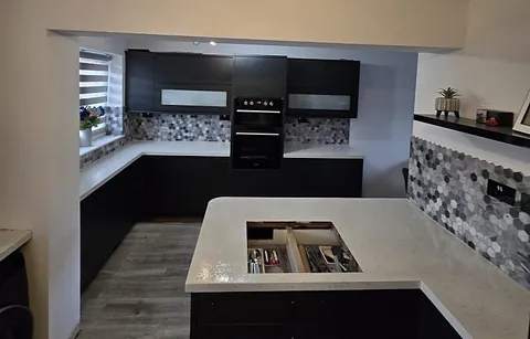 Kitchen after spraying