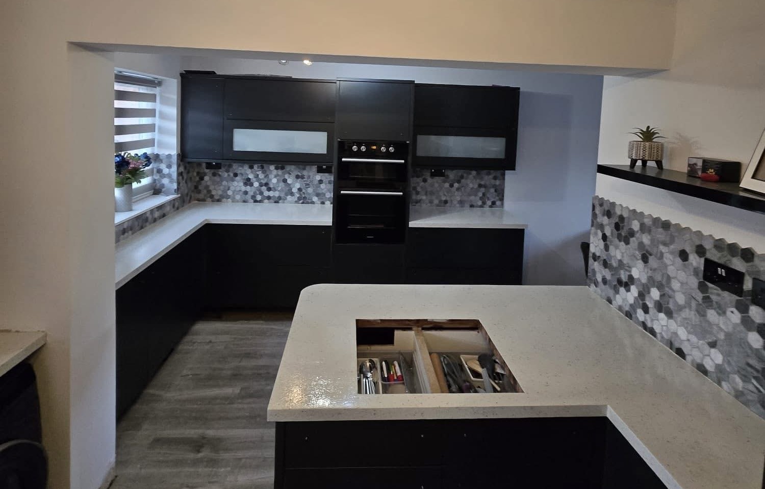 Kitchen after spraying