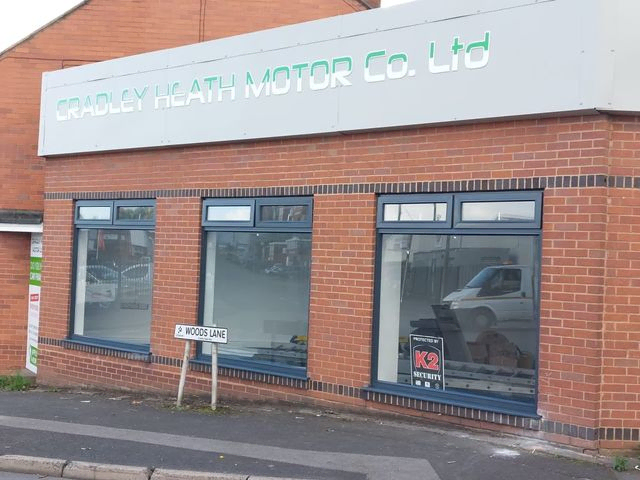 business front after spraying